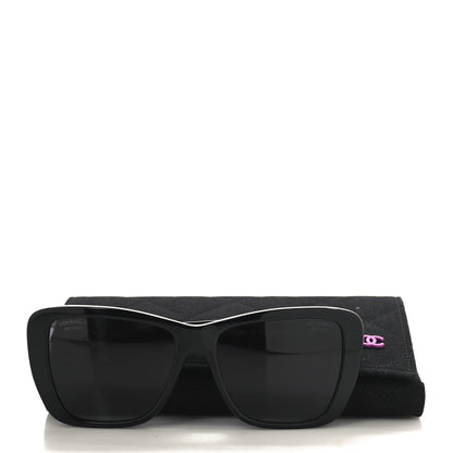 Chanel Acetate Polarized Butterfly Sunglasses 71548 Black 7 of 7