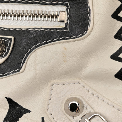 Balenciaga Agneau Arena Graffiti All Over Classic Silver Hardware Mini City White Black 11 of 11
