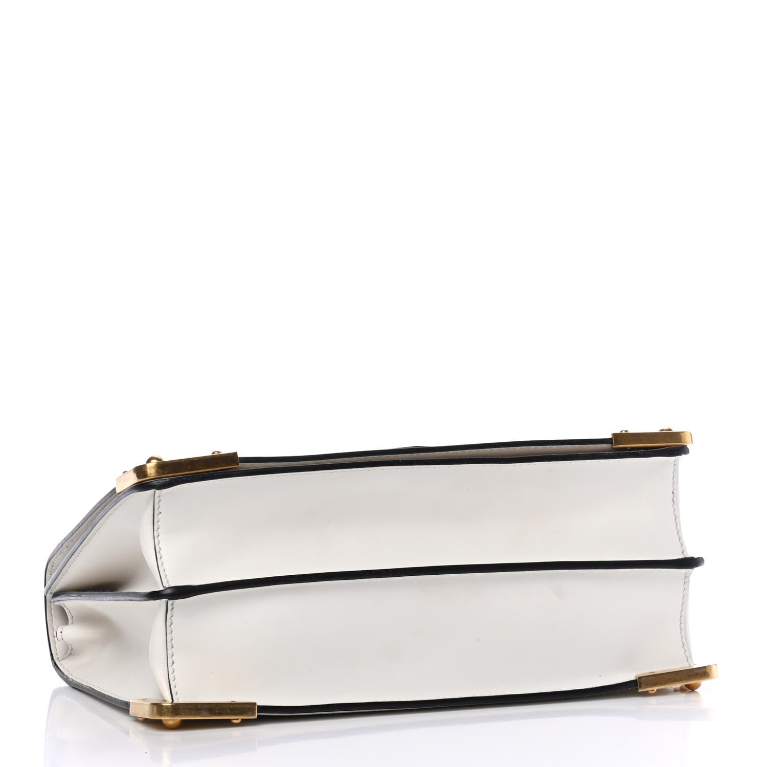 Prada City Calf Saffiano Large Cahier Bag White Black 3 of 4