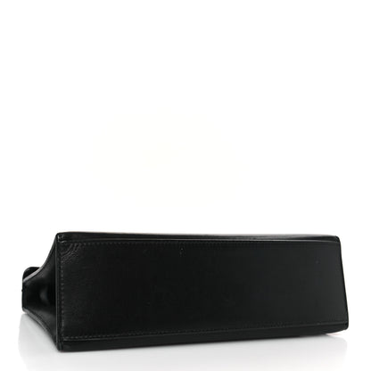 Hermes Tadelakt Kelly Pochette Clutch Black 4 of 9