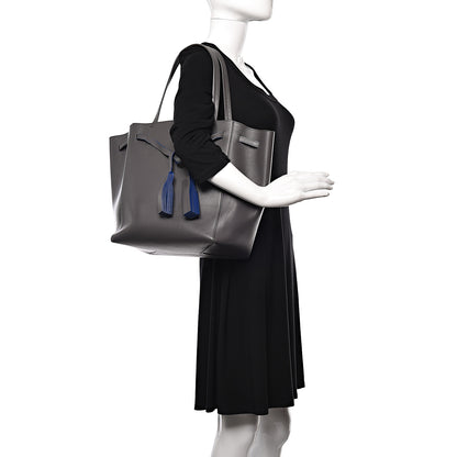 Celine Smooth Calfskin Small Tassel Cabas Phantom Gray Blue 2 of 18