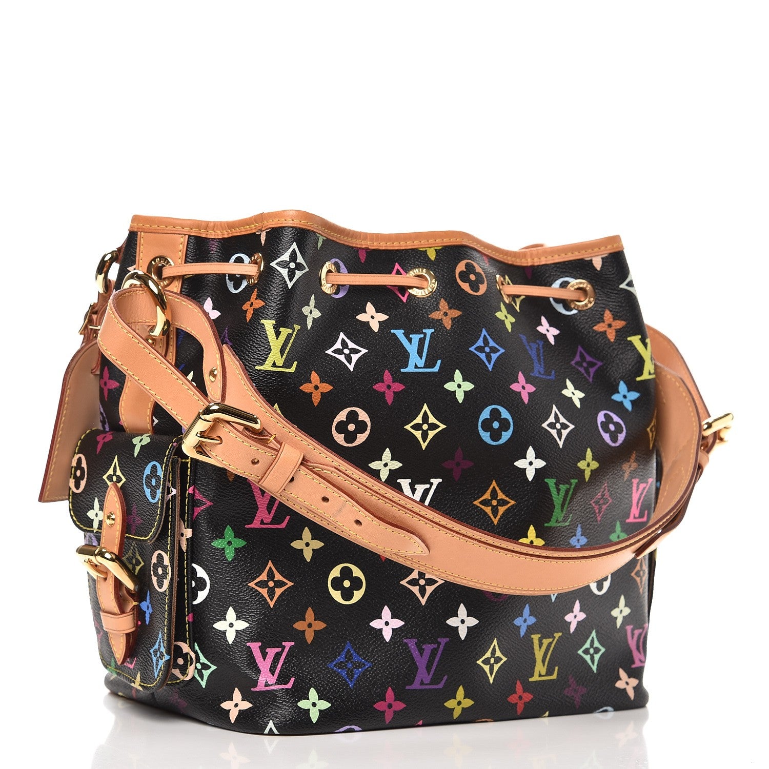 Louis Vuitton Monogram Multicolor Petit Noe Black 3 of 10