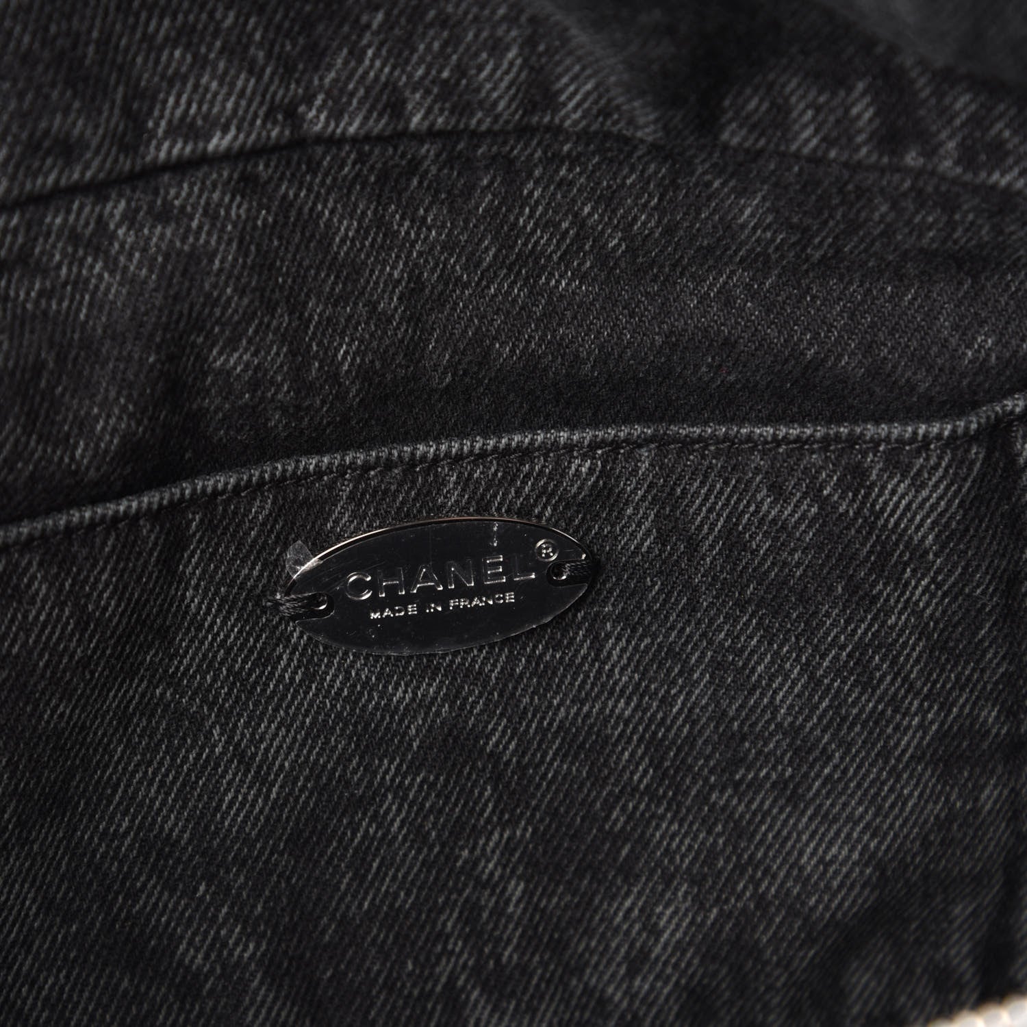 Chanel Denim Quilted Denimpression Waist Bag Black Grey 8 of 11