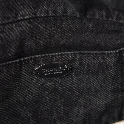 Chanel Denim Quilted Denimpression Waist Bag Black Grey 8 of 11