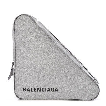 Balenciaga Glitter M Triangle Pouch Argent Black 1 of 8