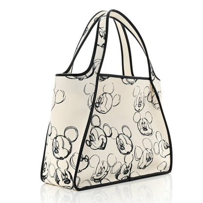 Stella McCartney X DISNEY Canvas Mickey Mouse East West Perforated Tote White 2 of 14