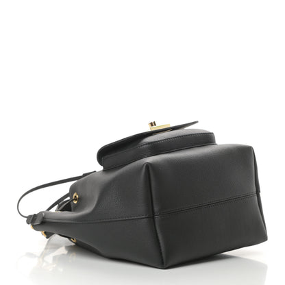 Louis Vuitton Calfskin Lockme Bucket MM Black 4 of 11