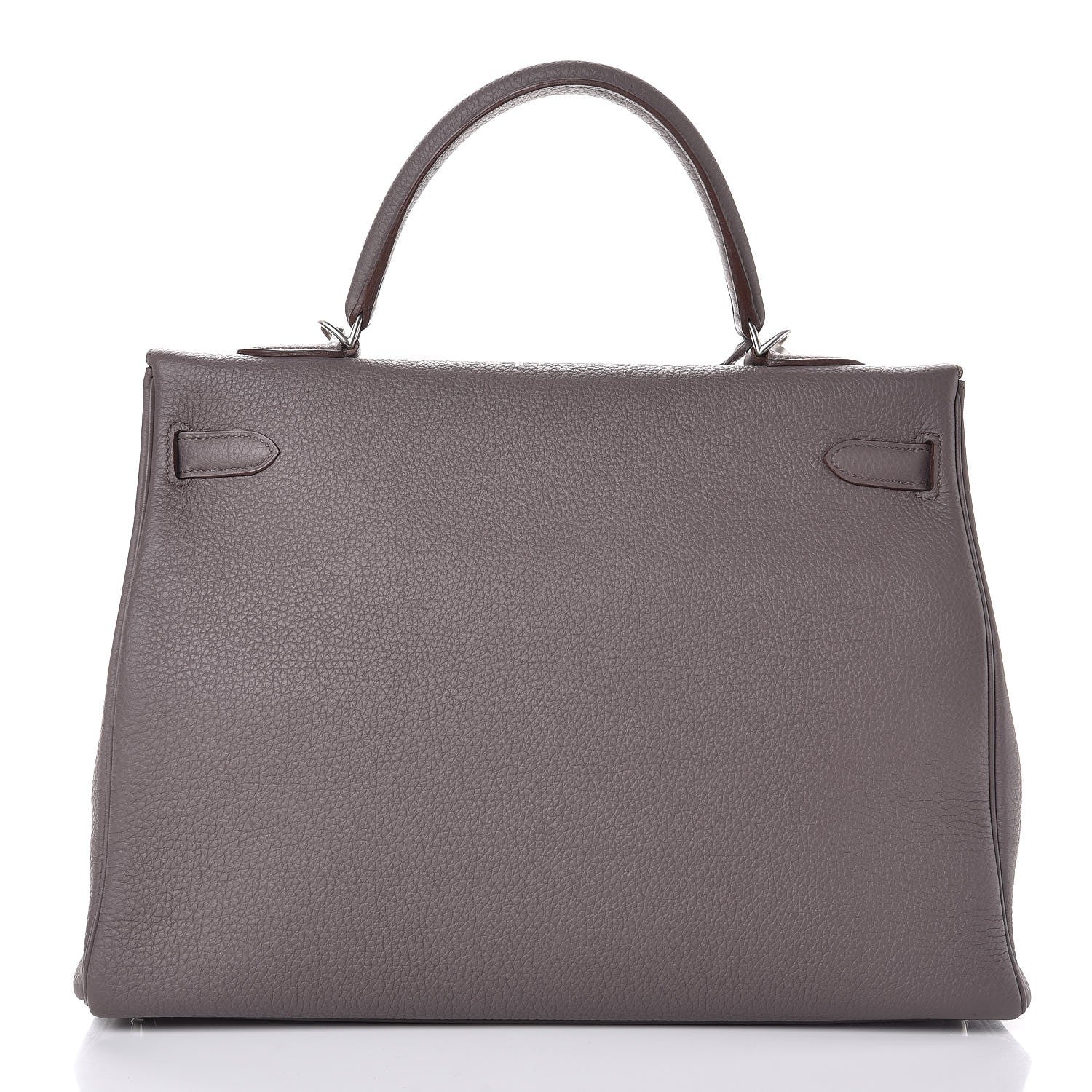 Hermes Togo Horseshoe Kelly Retourne 35 Etain Bleu Tempete 6 of 36