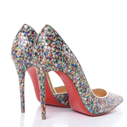 Christian Louboutin Tresse Vitraux Specchio Iriza 100 37.5 Multicolor Light Gold 4 of 8
