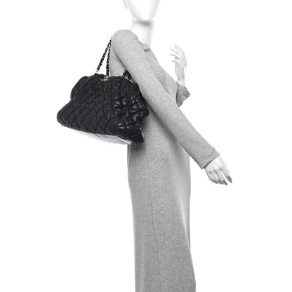 Chanel Calfskin Bubble Quilt Bowler Black 2 of 14