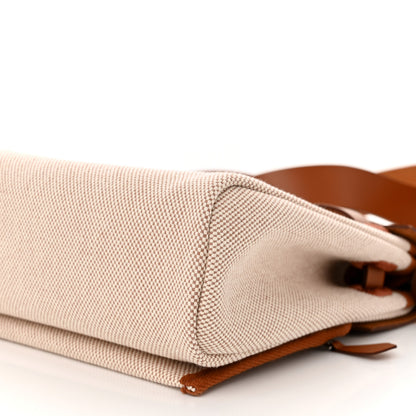 Hermes Military Toile Vache Hunter Herbag Zip Retourne 20 Ecru Beige Fauve 9 of 10