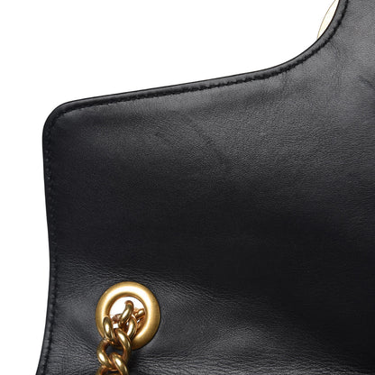 Gucci Calfskin Matelasse Medium GG Marmont Shoulder Bag Black 8 of 11
