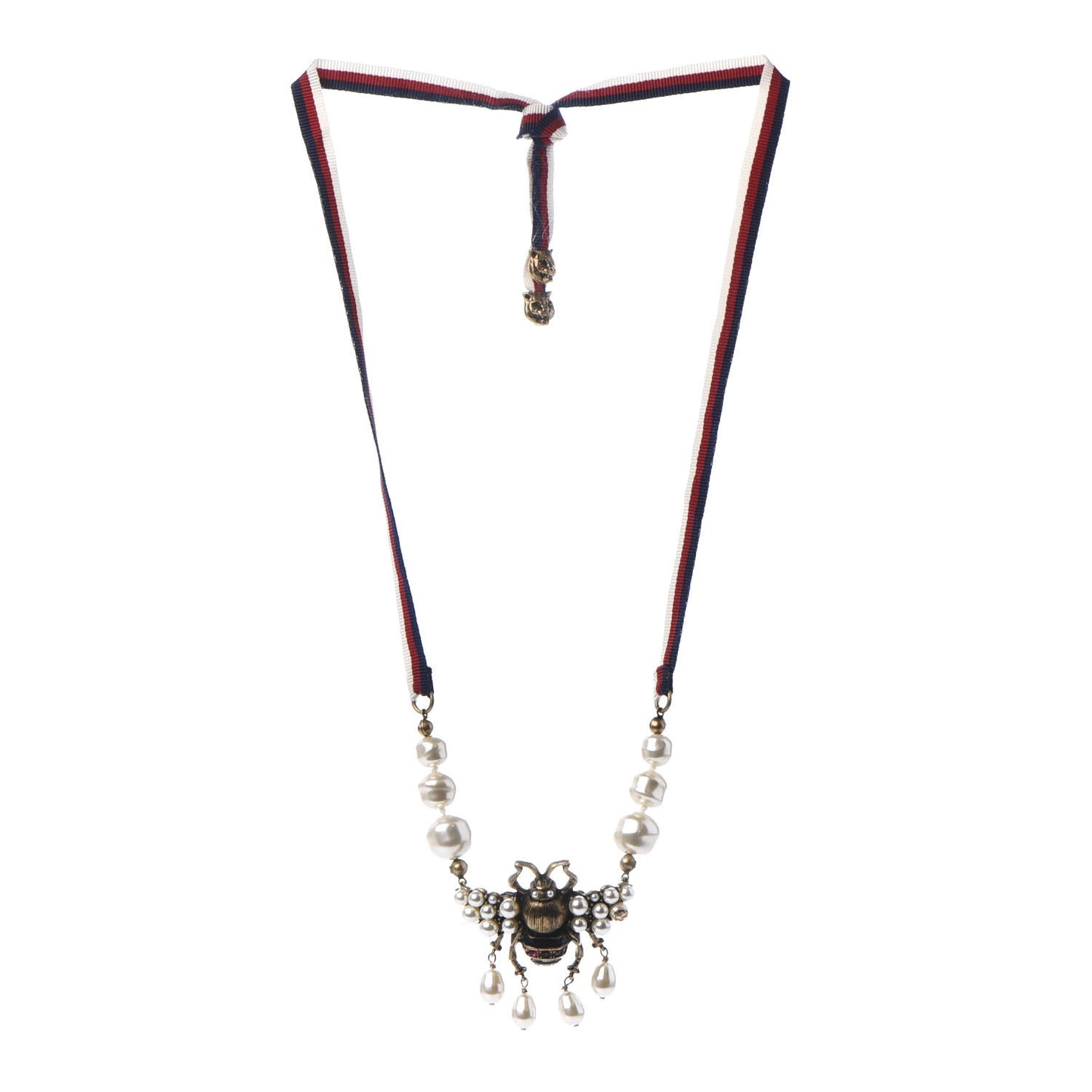 Crystal Pearl GG Sylvie Bee Necklace