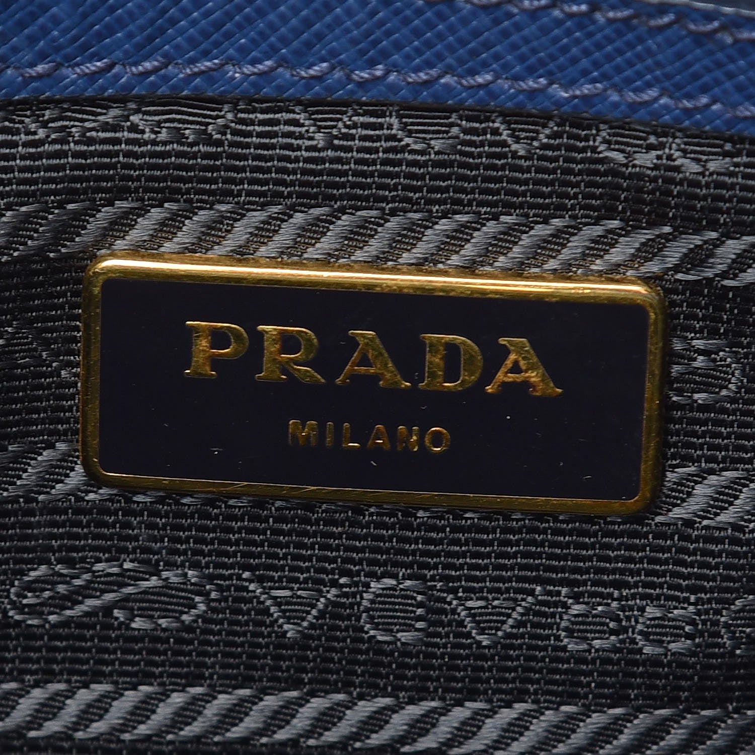 Prada Saffiano Lux Large Tote Bluette 6 of 16