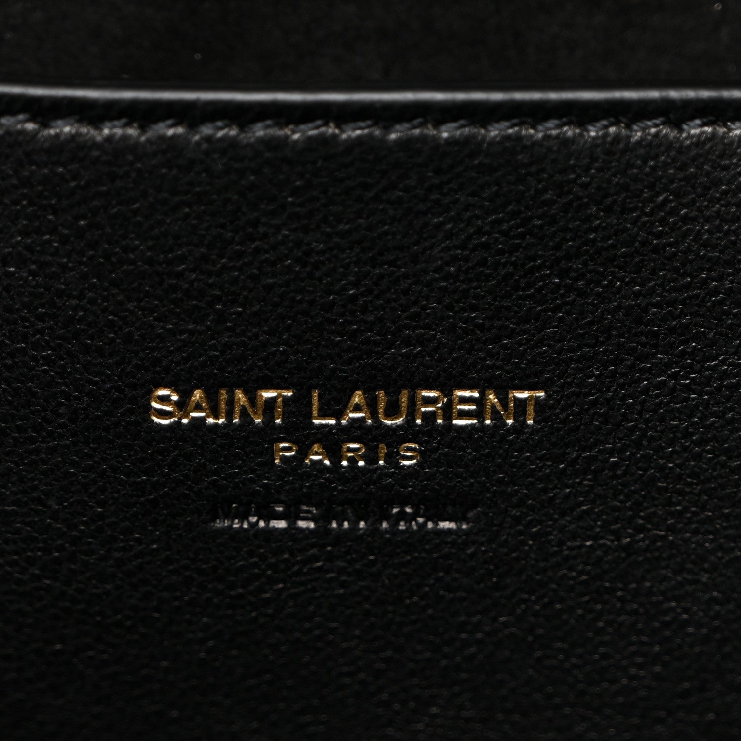 Saint Laurent Lambskin Paris VII Pochon Black 6 of 9