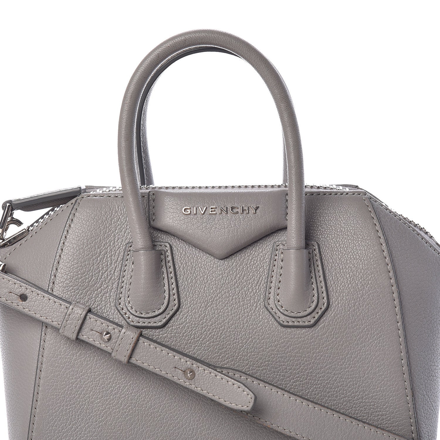 Givenchy Sugar Goatskin Mini Antigona Pearl Grey 8 of 16
