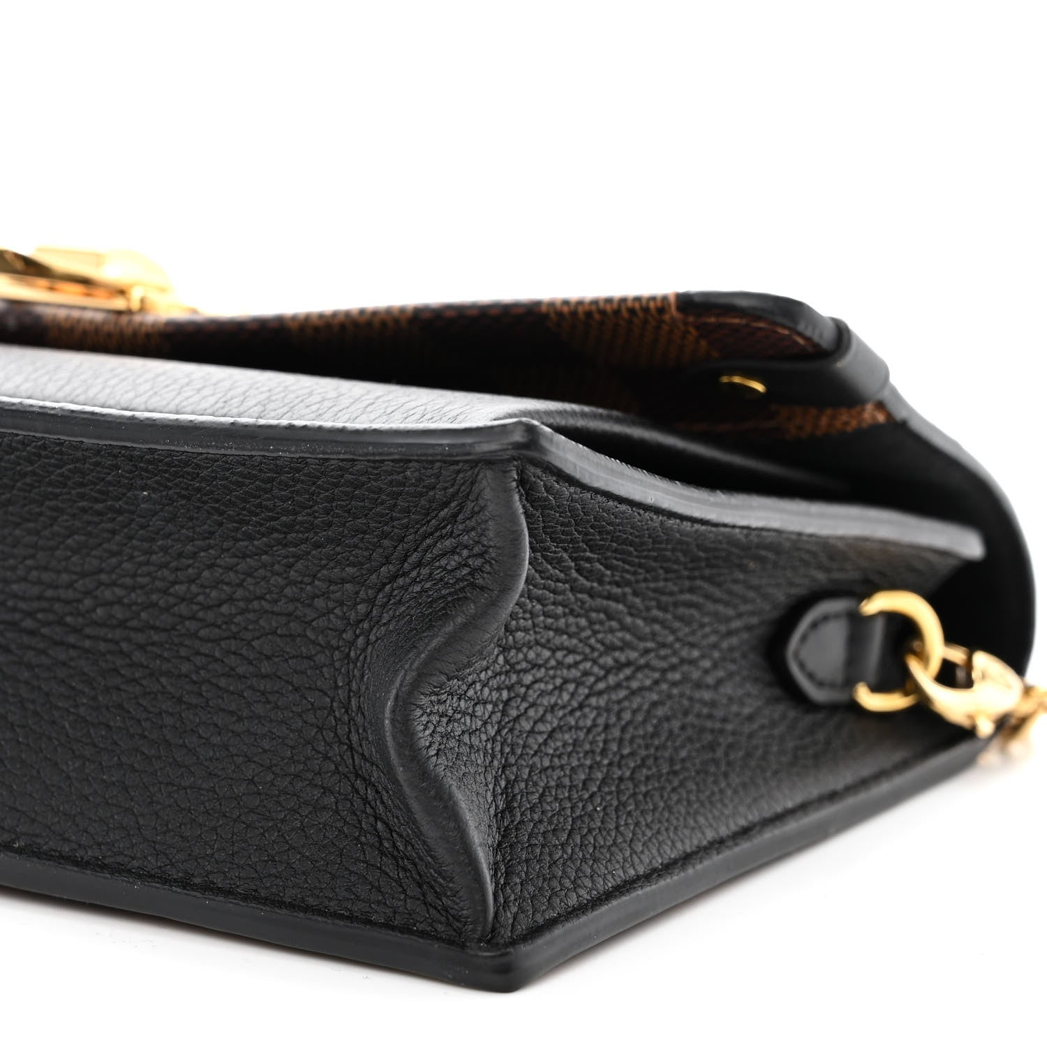 Louis Vuitton Damier Ebene Vavin Chain Wallet Black 9 of 14