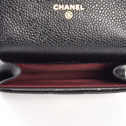 Chanel Caviar Quilted Flap Card Holder Black 5 of 9
