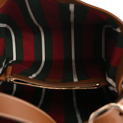 Gucci GG Icon Monogram Padlock Shoulder Bag Beige Dark Brown 5 of 15