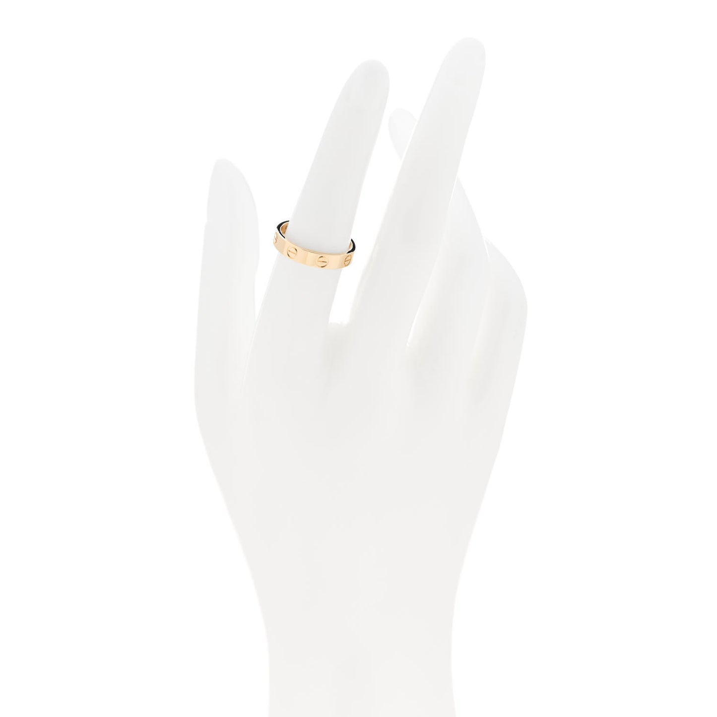 18K Yellow Gold 3.5mm LOVE Wedding Band Ring 53 6.5