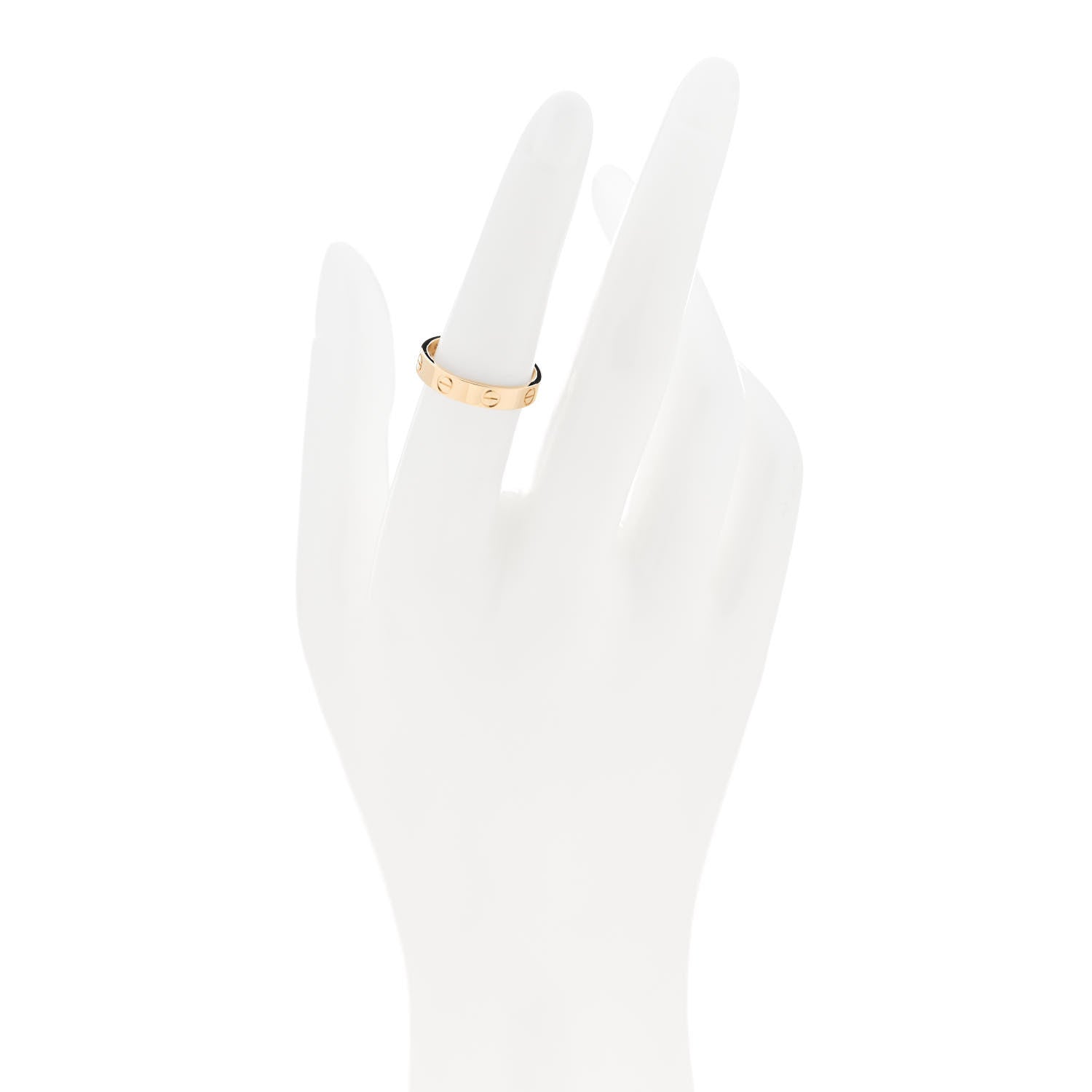 Cartier 18K Yellow Gold 3.5mm LOVE Wedding Band Ring 53 6.5 2 of 5