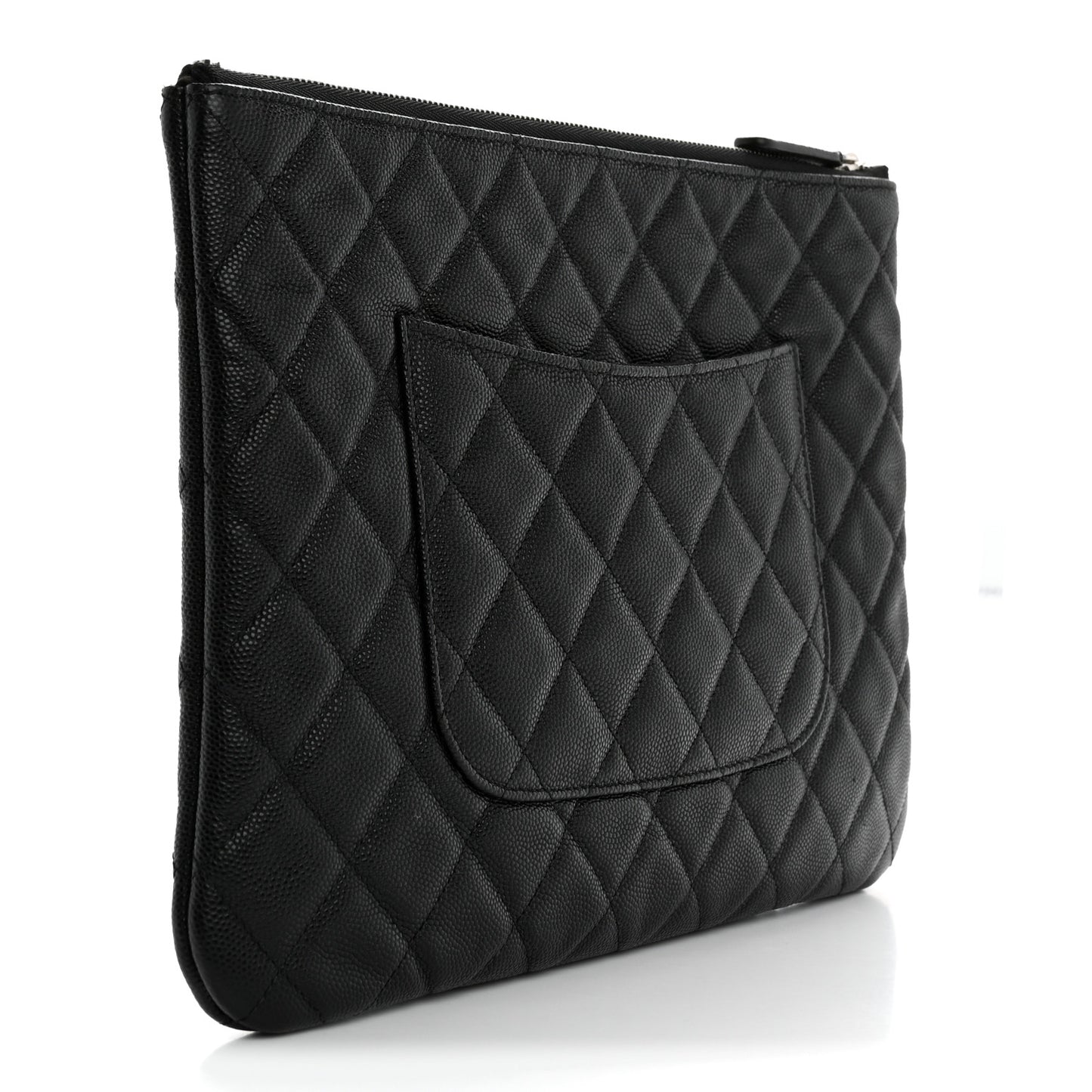 Caviar Quilted Medium Chanel 19 Cosmetic Case Black