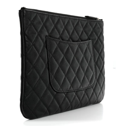 Chanel Caviar Quilted Medium Chanel 19 Cosmetic Case Black 3 of 9