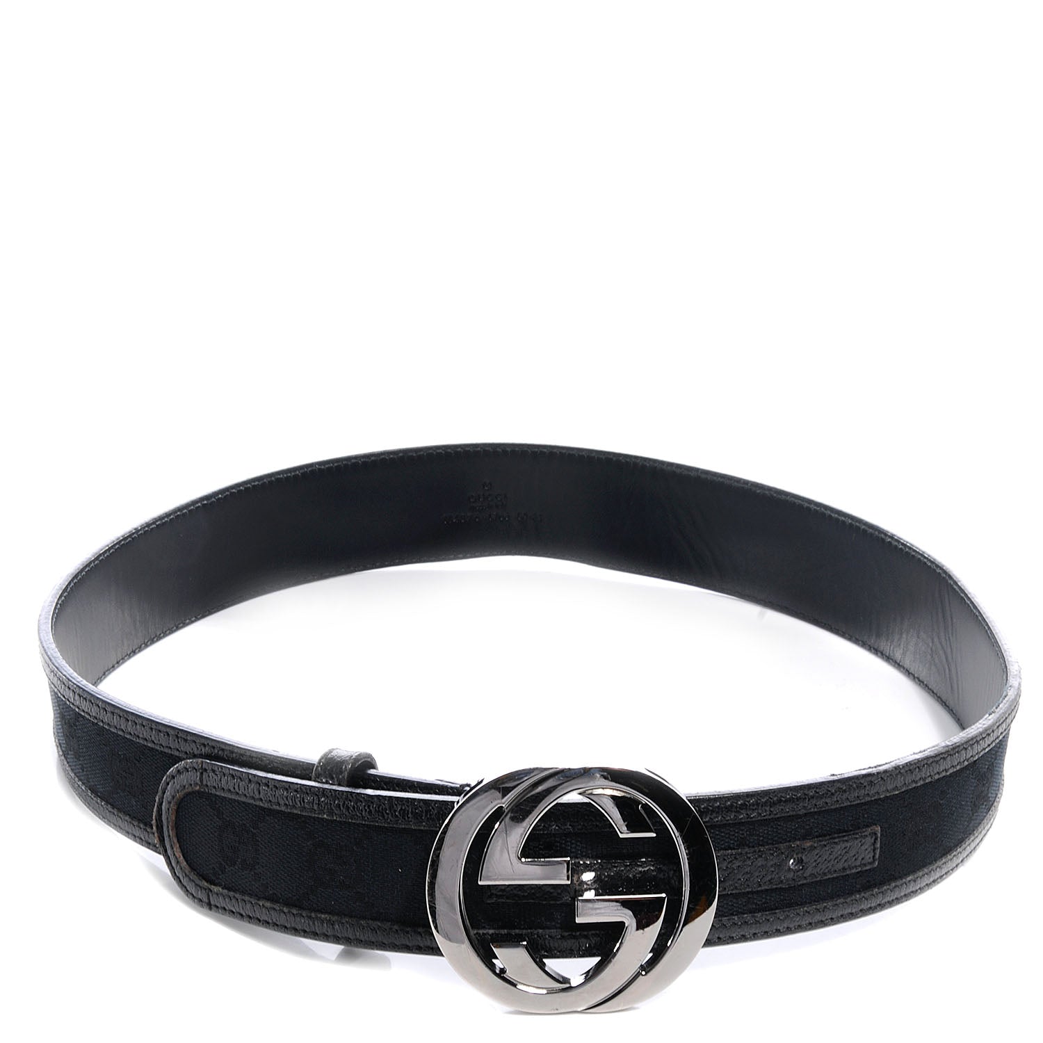 Gucci Monogram Interlocking G Belt 80 32 Black 1 of 4