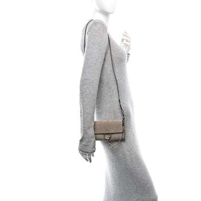 Chloe Suede Calfskin Mini Faye Shoulder Bag Motty Grey 2 of 13