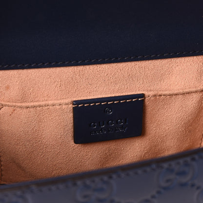 Gucci Guccissima Small Padlock Shoulder Bag Blue Agata 7 of 9