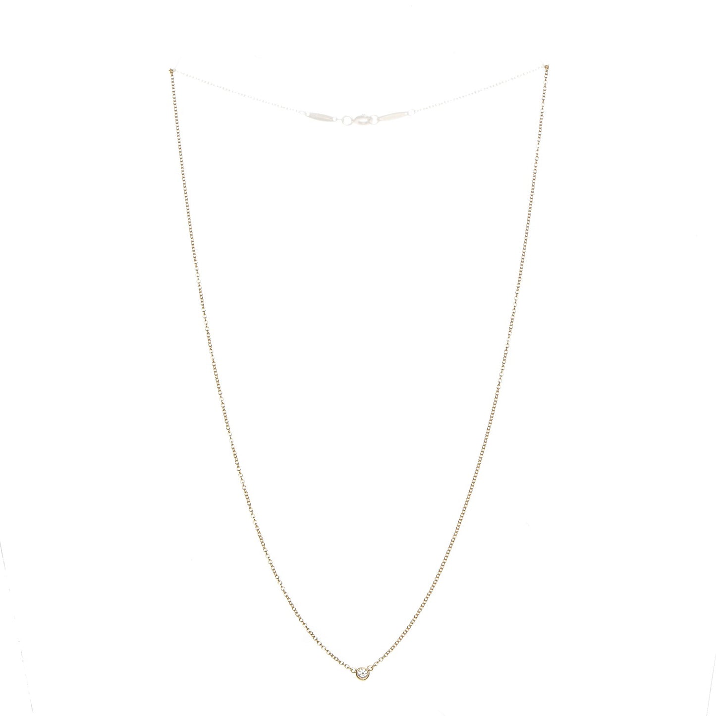 18K Yellow Gold Diamond .10ct Elsa Peretti Diamonds by the Yard Pendant Necklace