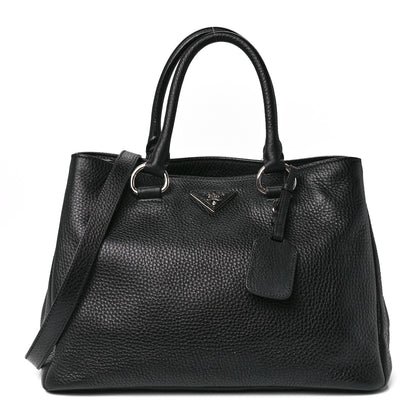 Prada Vitello Daino Tote Black 1 of 12