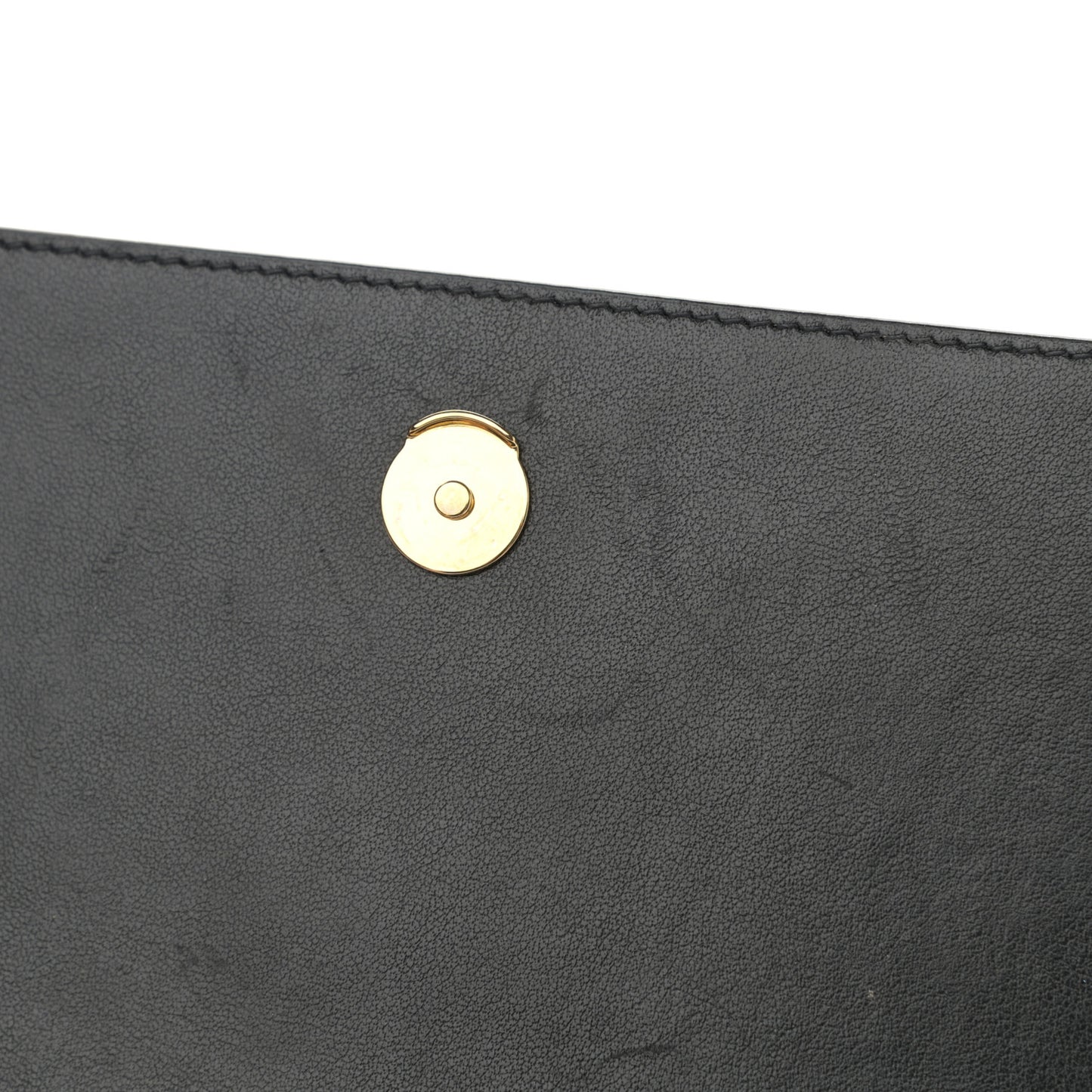 Calfskin Crocodile Embossed Kate Monogram Tassel Chain Wallet Black