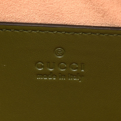 Gucci Calfskin Matelasse Aria Small GG Marmont Chain Shoulder Bag Military Wood 6 of 10