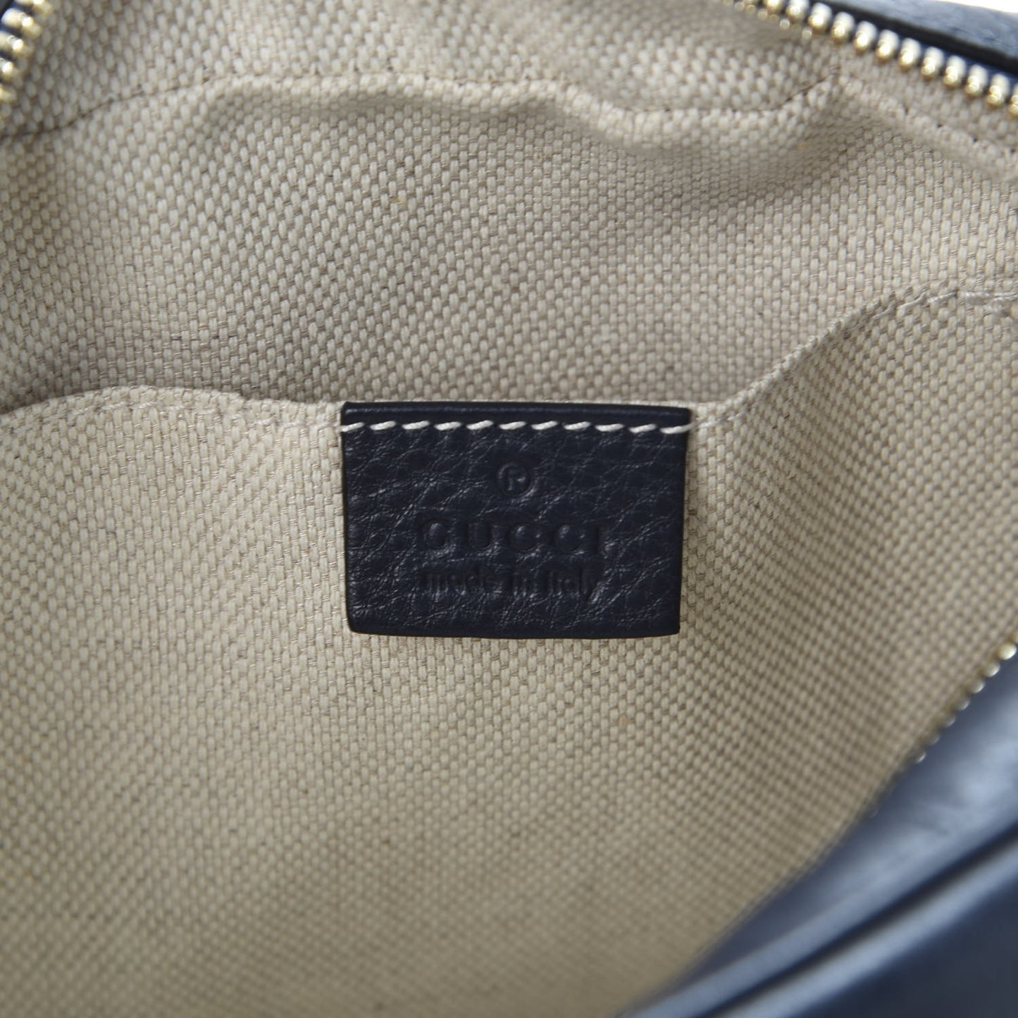 Pebbled Calfskin Small Soho Disco Bag Blue