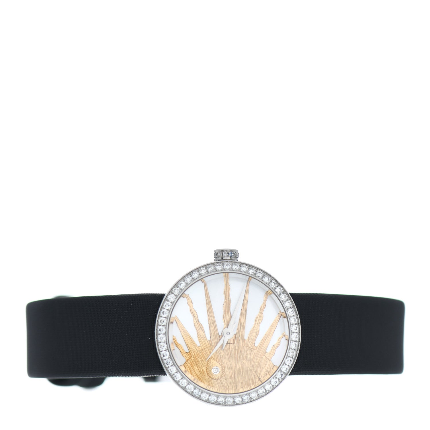 Christian Dior Stainless Steel Satin Diamond Bezel Mother of Pearl 25mm La D De Dior Rose Celeste Quartz Watch 1 of 3