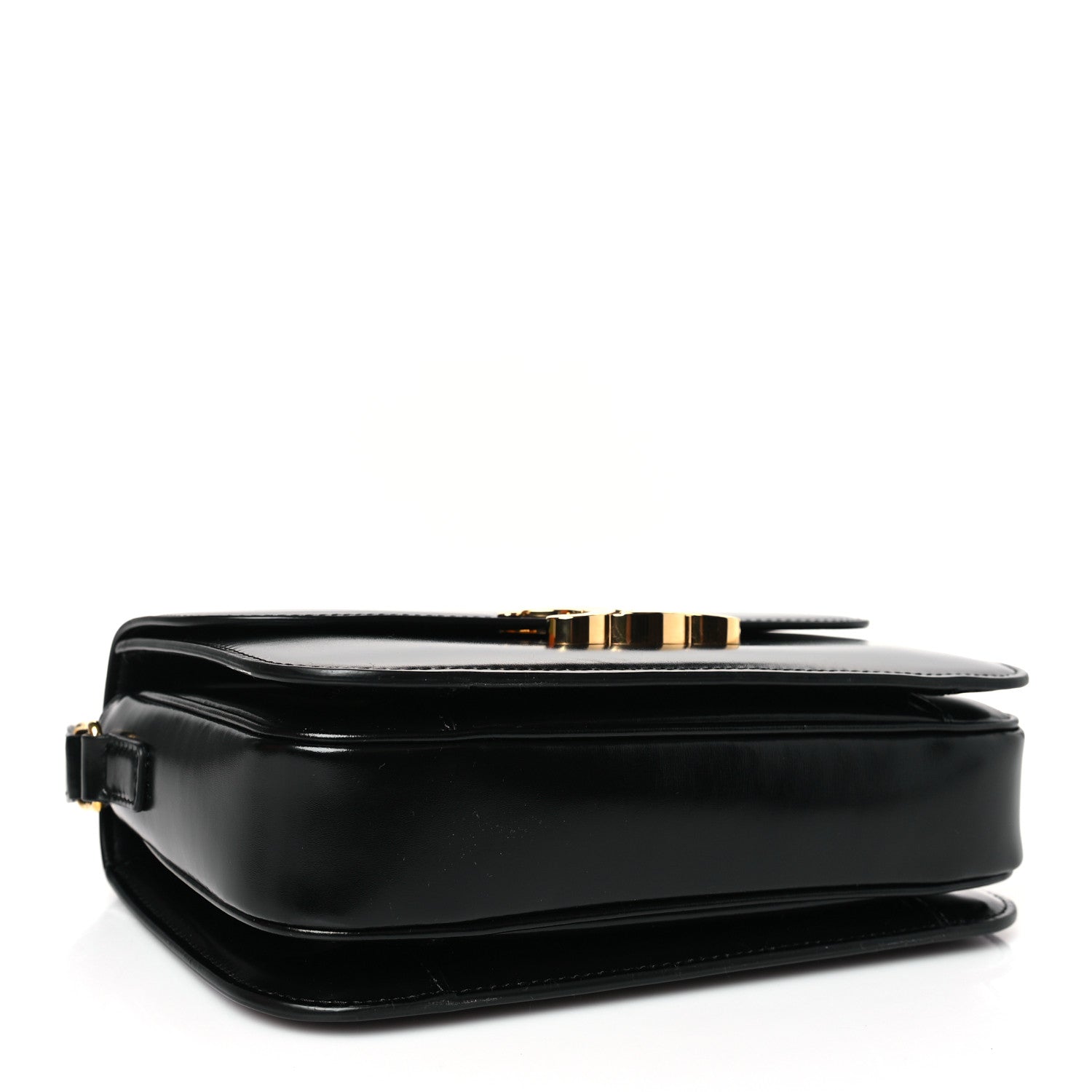 Celine Shiny Calfskin Medium Triomphe Black 4 of 9