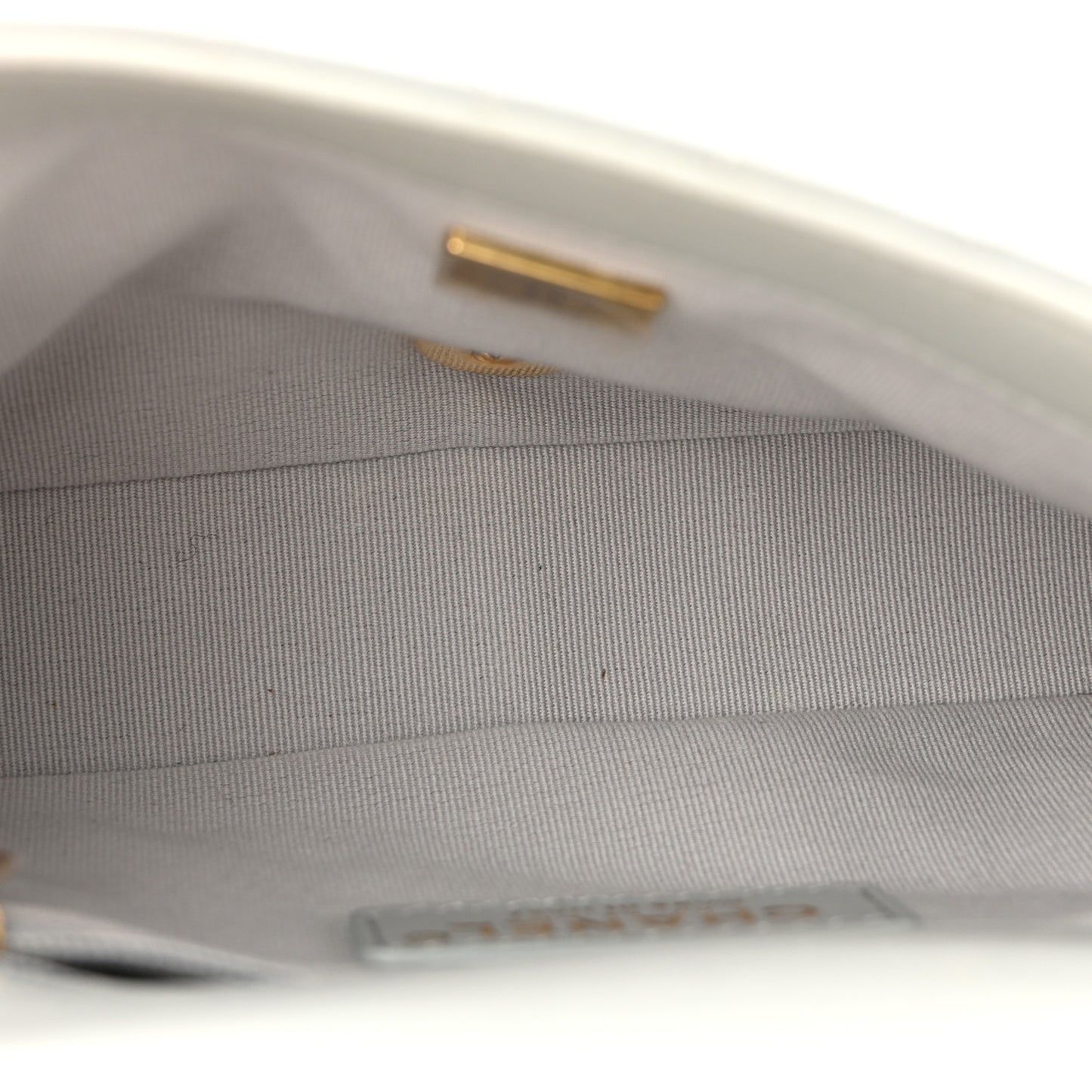 Lambskin Quilted Mini CC You Flap Light Grey