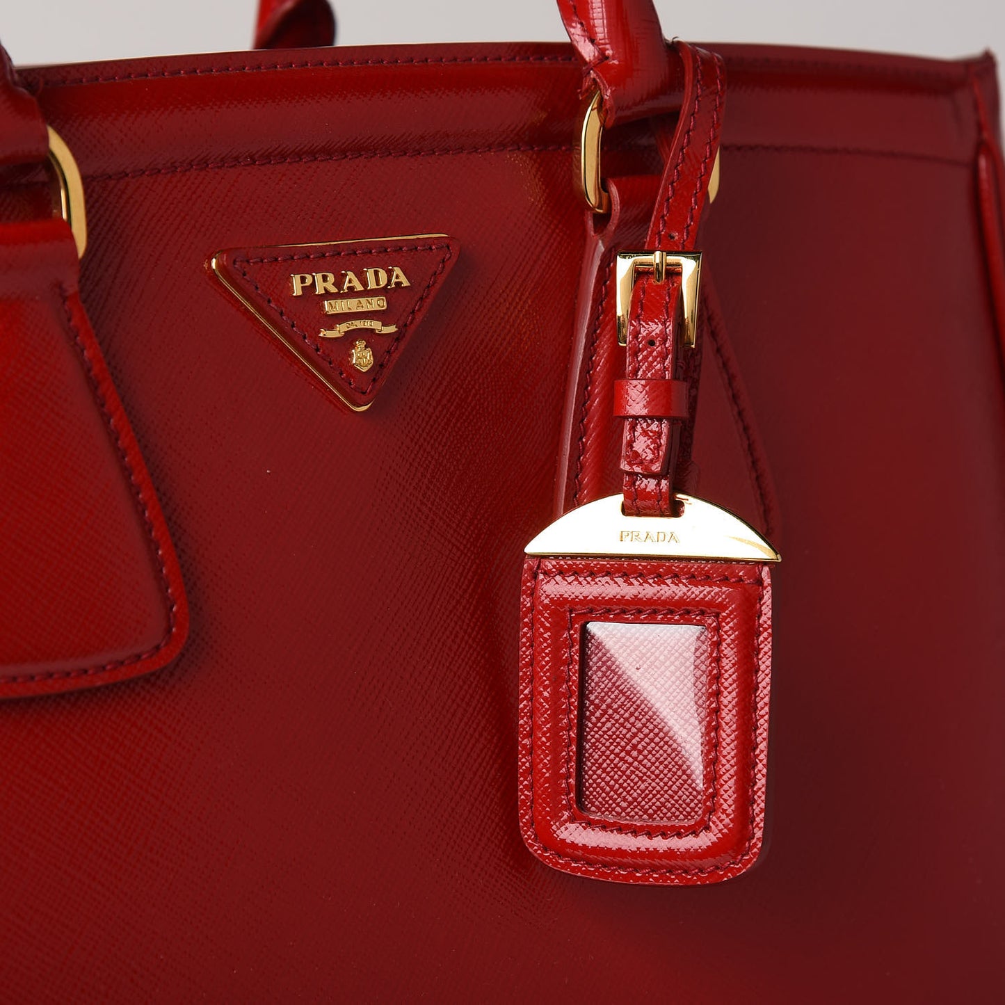 Saffiano Vernice Parabole Tote Rosso