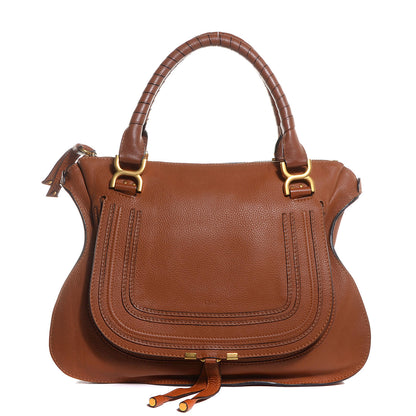 Chloe Calfskin Large Marcie Satchel Tan 1 of 12