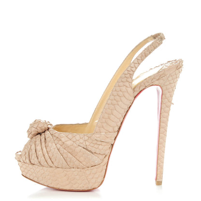 Christian Louboutin Python Jenny 150 Pumps 40.5 Beige 1 of 9