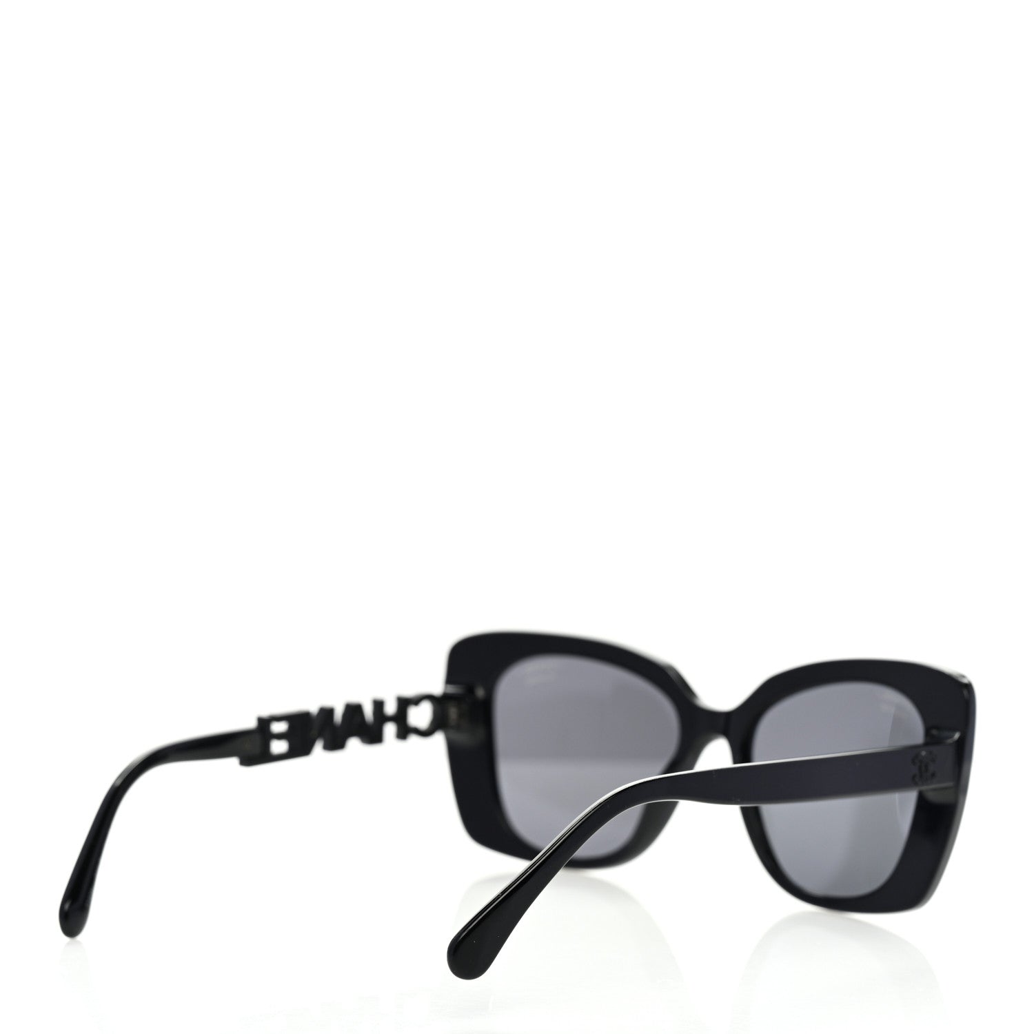 Chanel Acetate Strass Polarized Square Sunglasses 5422 Black 4 of 7