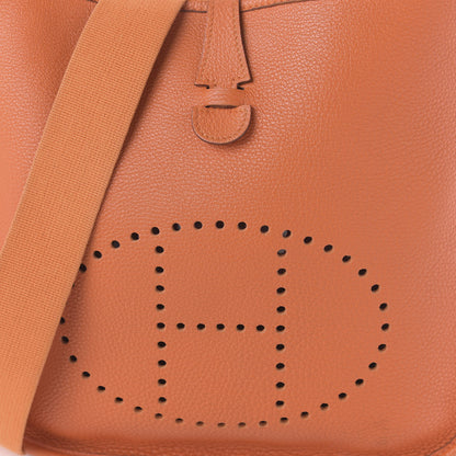 Hermes Taurillon Clemence Evelyne PM Orange 9 of 9