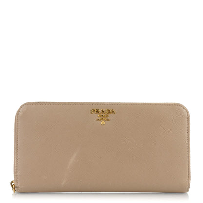 Prada Saffiano Metal Zip Around Wallet Cammeo 1 of 11