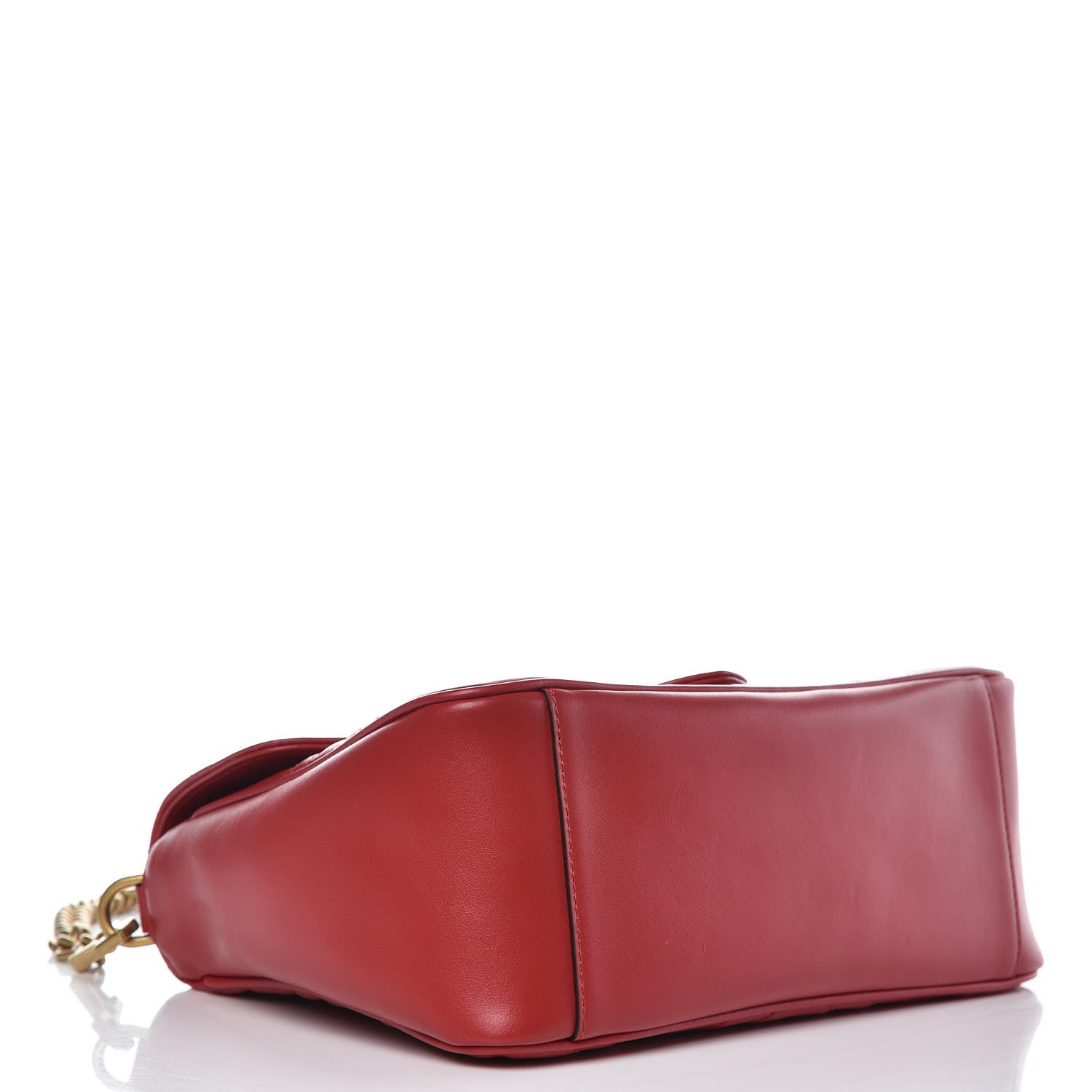 Gucci Calfskin Matelasse Small GG Marmont Top Handle Shoulder Bag Hibiscus Red 4 of 9
