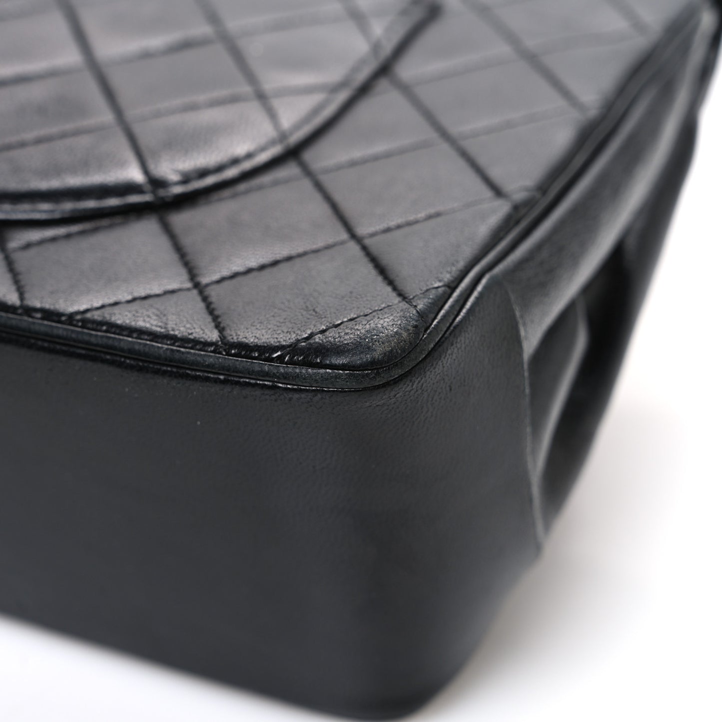 Lambskin Quilted Medium Double Flap Bijoux Chain Black