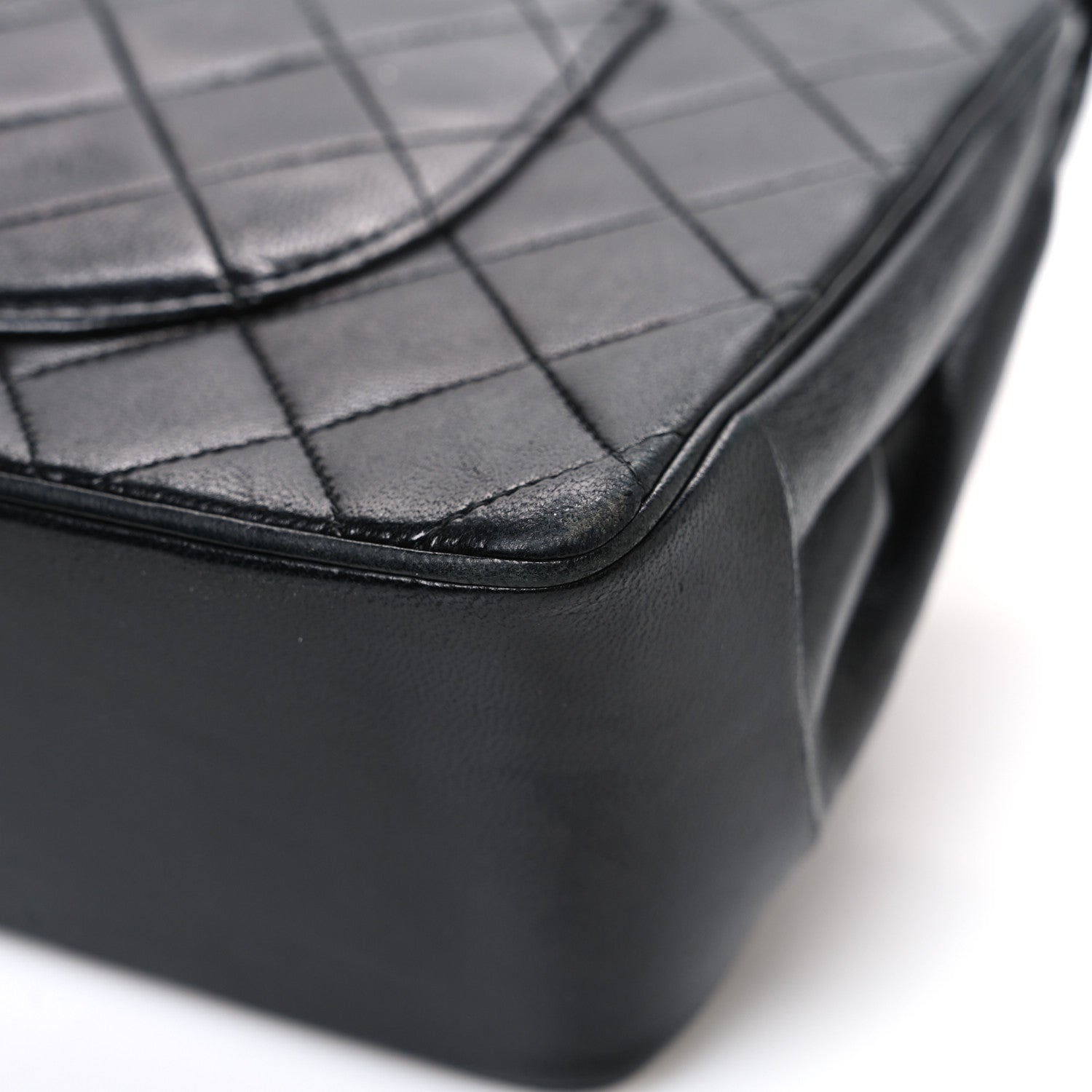 Chanel Lambskin Quilted Medium Double Flap Bijoux Chain Black 13 of 13