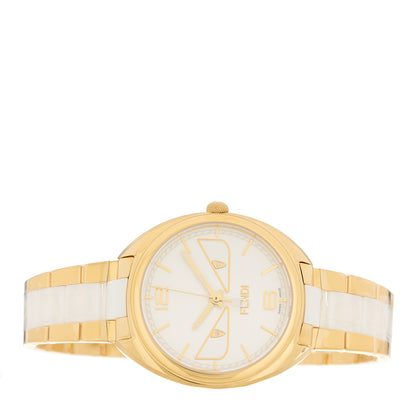 Fendi Stainless Steel Ceramic Diamond 34mm Momento Bugs Quartz Watch 2 of 5