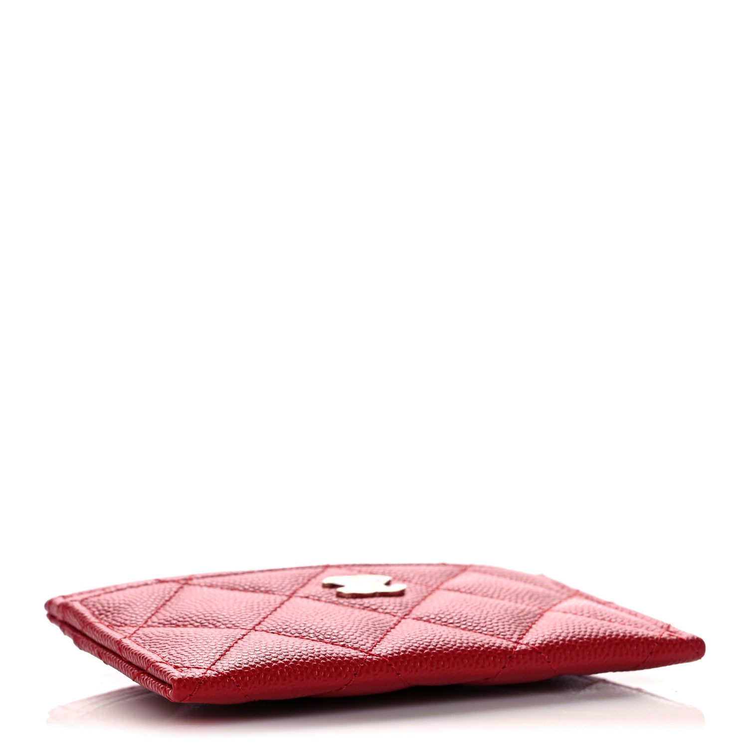Chanel Caviar Quilted Card Holder Red 4 of 9