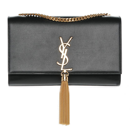 Saint Laurent Smooth Calfskin Medium Classic Monogram Kate Tassel Satchel Black 1 of 6